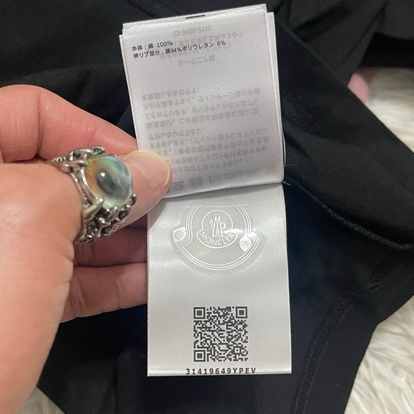 NWT Men’s Size Small Moncler X Palm Angels Wing Logo Tee 100% Cotton In Black - Picture 16 of 17